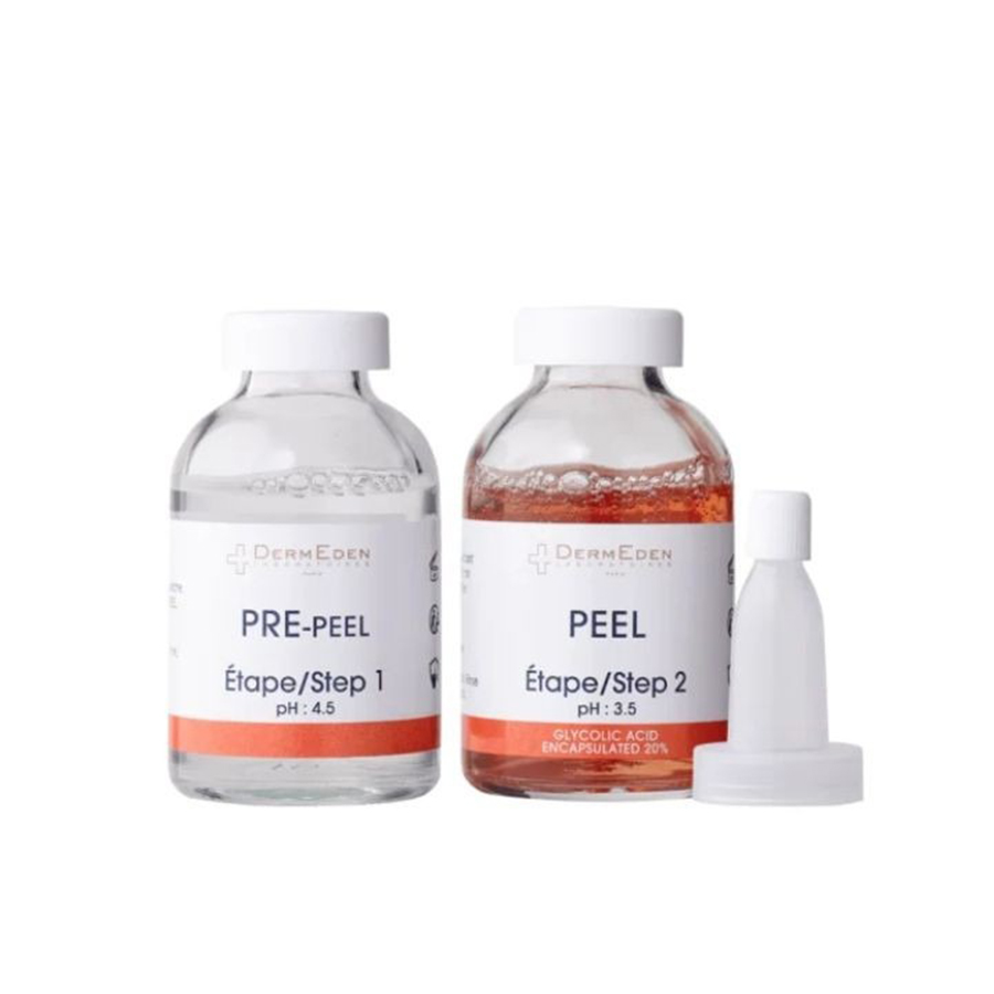 Bộ Peel Da Hỗ Trợ Làm Sáng Da, Mờ Đốm Nâu DermEden Advanced Peel Encapsulated Glycolic Acid 20% - Duy Hoang