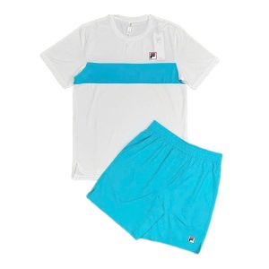 Bộ Quần Áo Cộc Tay Nam Nam Fila Tennis Essentials Short Màu Trắng - Xanh Size S (Form Âu) - Duy Hoang