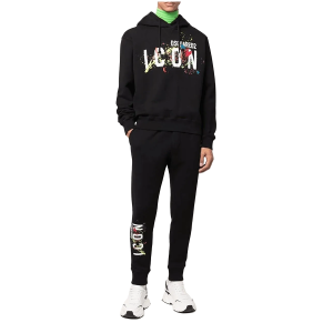 Bộ Quần Áo Nỉ Nam Dsquared2 Icon Splatter Hooded Top Màu Đen Size XS - Duy Hoang