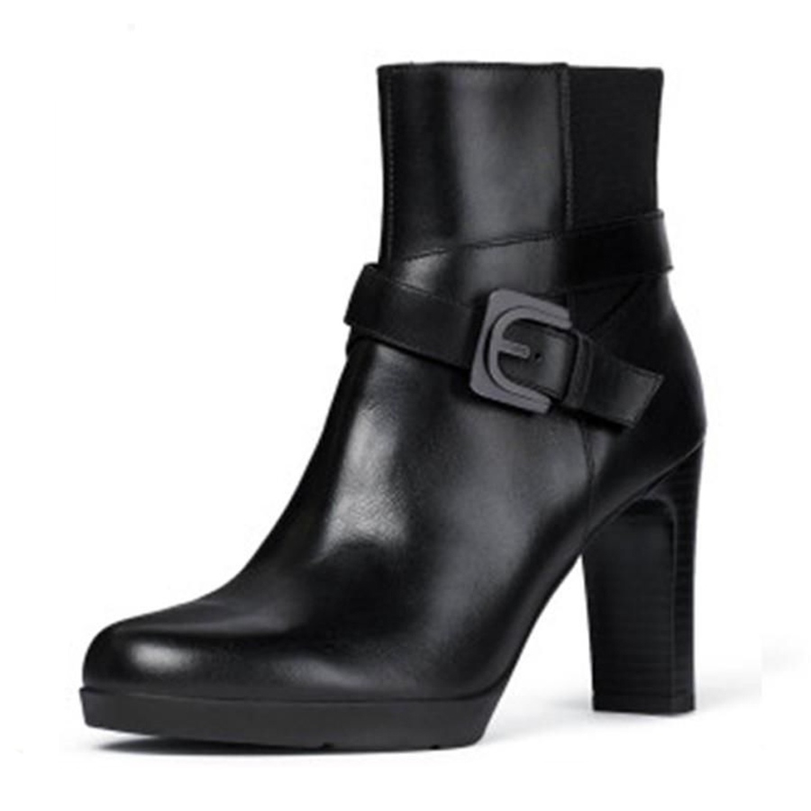 Boots Nữ Geox D ANNYA H.E SMO.LEA Màu Đen Size 35 - Duy Hoang