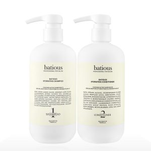 Cặp Dầu Gội + Dầu Xả Batious Hydrating Màu Trắng Cho Tóc Khô Xơ (2 x 500ml) - Duy Hoang