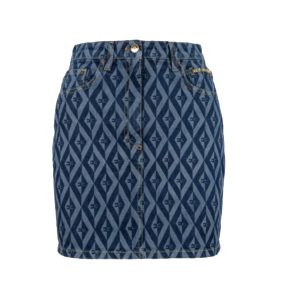 Chân Váy Nữ Elisabetta Franchi In Blue Denim - GJ23D36E2 104 B Màu Xanh Size 40 - Duy Hoang