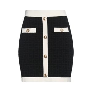 Chân Váy Nữ Elisabetta Franchi In Black Knitted - GK 98B 42E2 V290 Màu Đen Size 42 - Duy Hoang