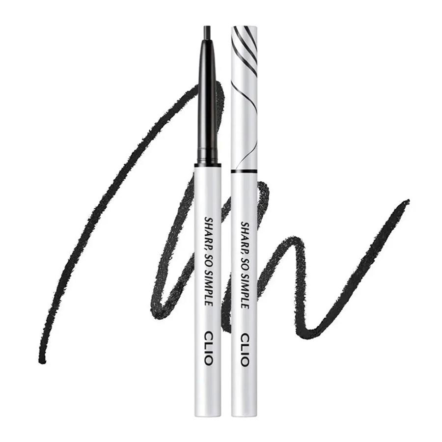 Chì Kẻ Mắt Clio Sharp So Simple Waterproof Pencil Liner Tone 1 Màu Đen - Duy Hoang