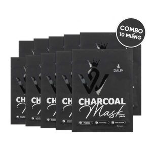 Combo 10 Miếng Mặt Nạ Than Hoạt Tính Dưỡng Ẩm, Sạch Sâu Daliv Charcoal Mask - Duy Hoang