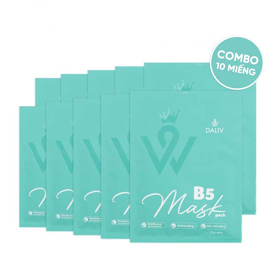 Combo 10 Miếng Mặt Nạ Tinh Chất B5 Dưỡng Ẩm, Phục Hồi Da Daliv B5 Mask - Duy Hoang