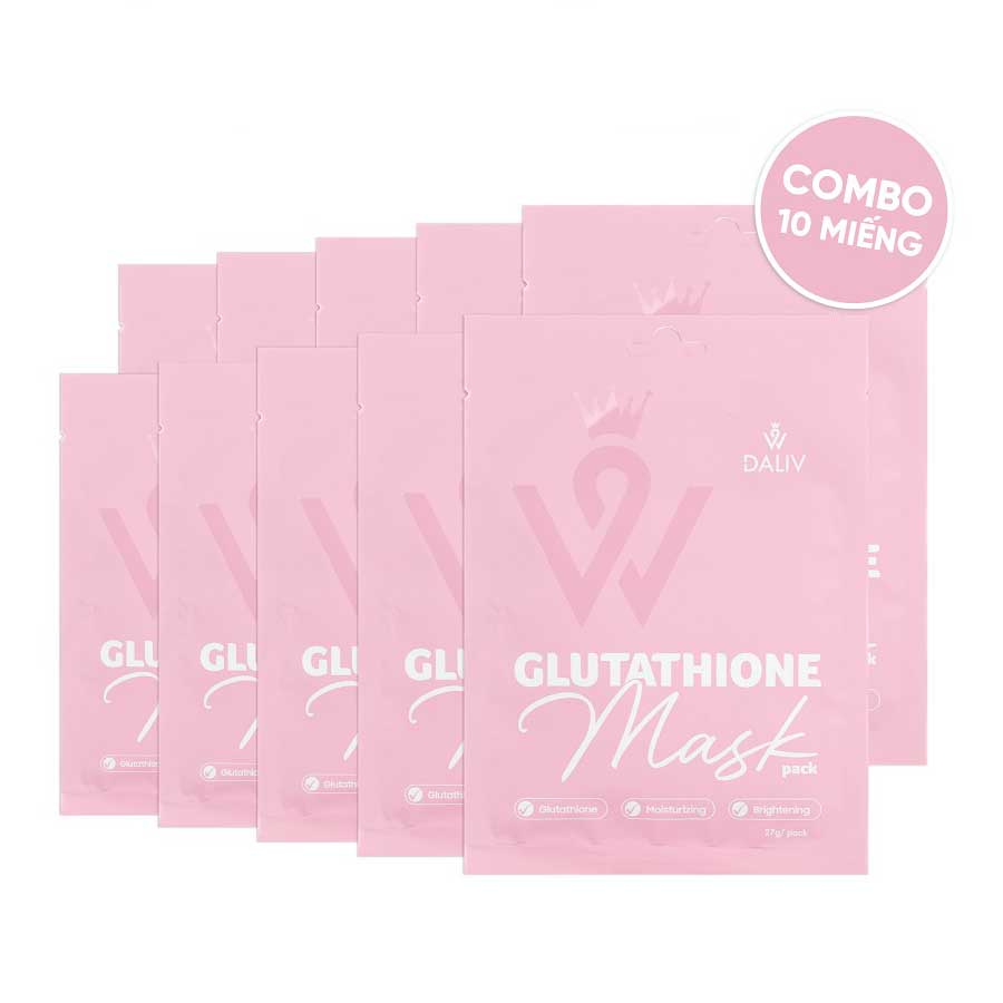 Combo 10 Miếng Mặt Nạ Tinh Chất Glutathione Dưỡng Ẩm, Sáng Da Daliv Glutathione Mask - Duy Hoang