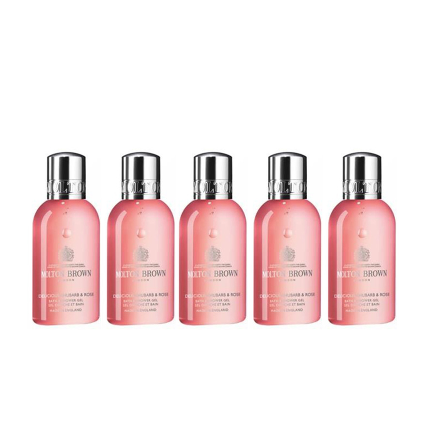 Combo 5 Chai Sữa Tắm Molton Brown Delicious Rhubarb & Rose 30ml x 5 - Duy Hoang