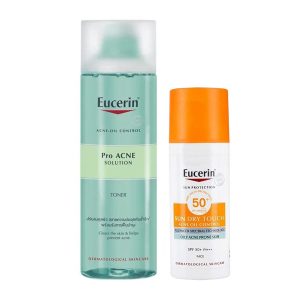 Combo Kem Chống Nắng Eucerin Sun Gel-Creme SPF50+ + Toner Cho Da Dầu Mụn Eucerin Acne Oil Control 2 Món (200ml + 50ml) - Duy Hoang