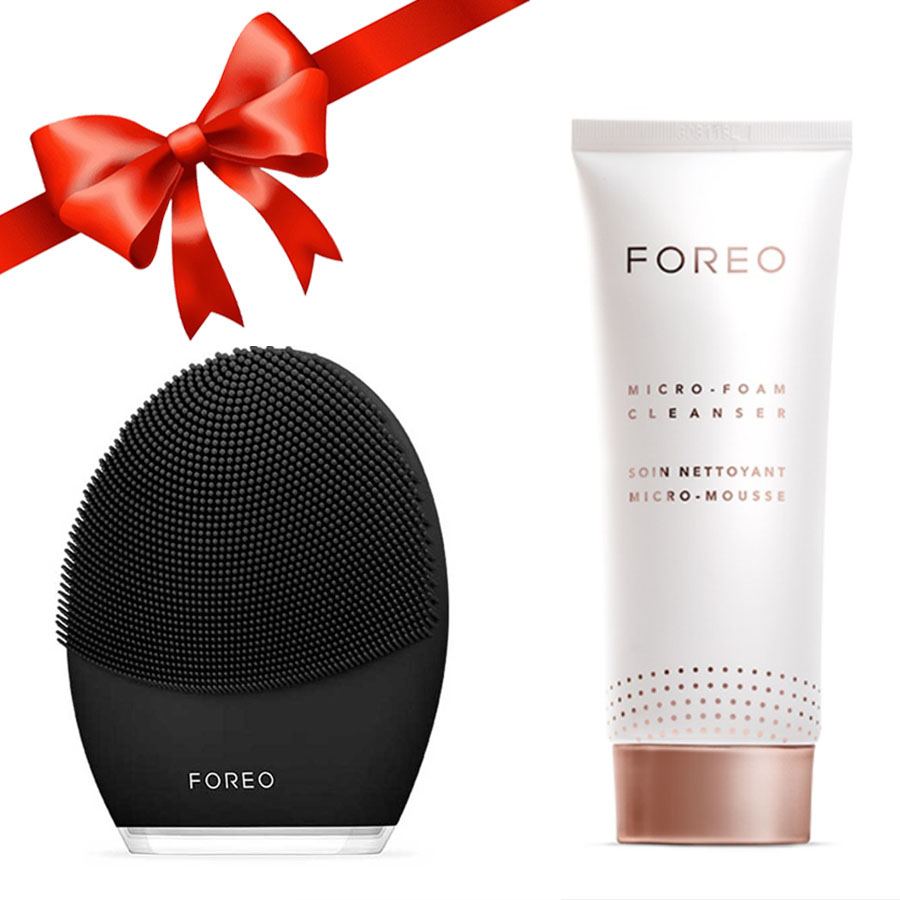 Combo Máy Rửa Mặt Foreo Luna 3 Đen + Sữa Rửa Mặt Foreo Micro-Foam Cleanser 100ml - Duy Hoang