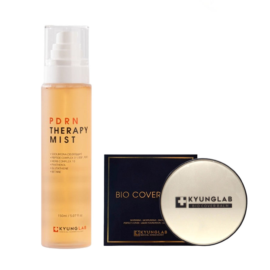 Combo Xịt Khoáng Kyung Lab Pdrn Therapy Mist 150ml + Phấn Nước Kyung Lab Cushion Bio Cover Balm Tone Tự Nhiên 15g - Duy Hoang