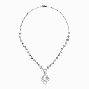 Dây Chuyền CZ Lộc Phúc Fine Jewelry Z3B.QSN0115AN Vàng Trắng - Duy Hoang