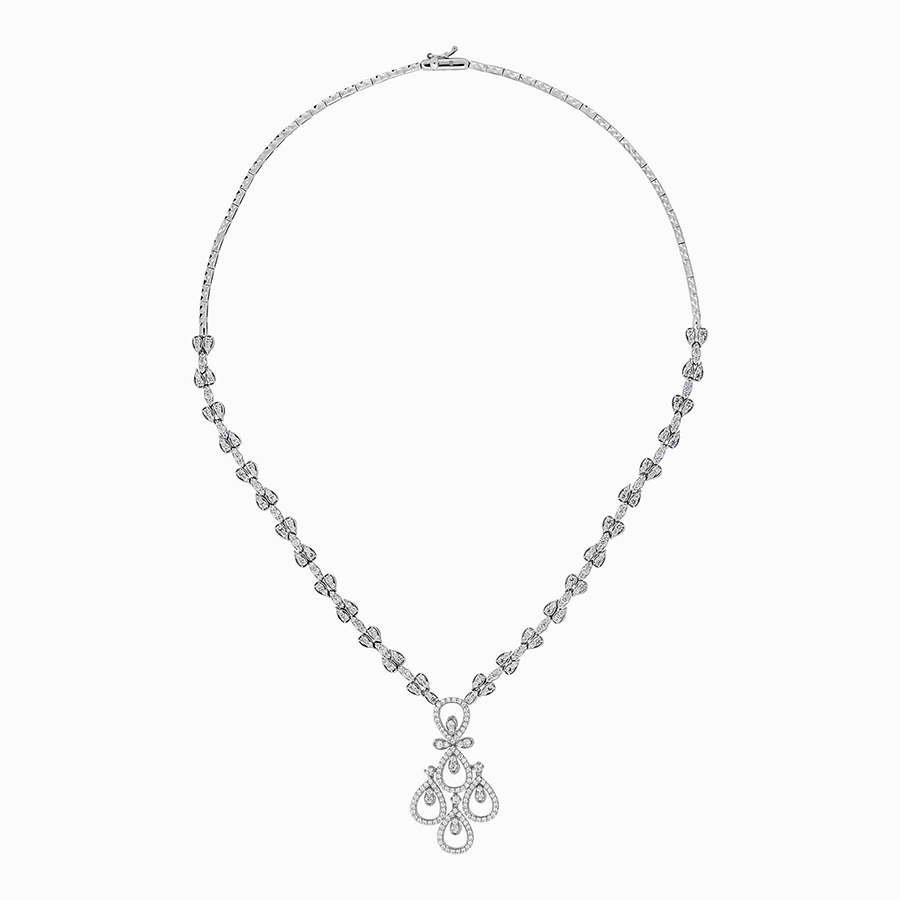 Dây Chuyền CZ Lộc Phúc Fine Jewelry Z3B.QSN0115AN Vàng Trắng - Duy Hoang