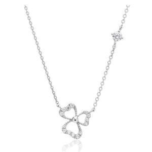 Dây Chuyền Huy Thanh Jewelry DCPTB 320 - 14K - Đá CZ Màu Bạc - Duy Hoang