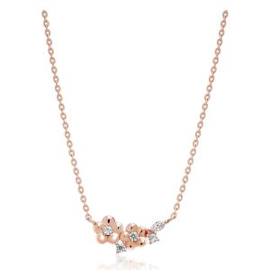Dây Chuyền Huy Thanh Jewelry DCPTB 321 - 14K - Đá Cubic Zirconia Màu Vàng Hồng - Duy Hoang