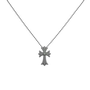 Dây Chuyền Nữ Chrome Hearts Grey Cross Silicone Necklace Màu Xám - Duy Hoang