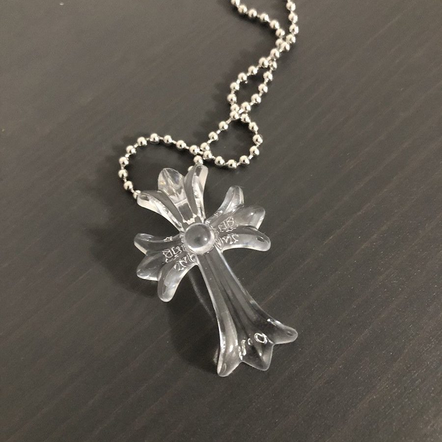 Dây Chuyền Nữ Chrome Hearts Silver Cross Silicone Necklace Màu Bạc - Duy Hoang