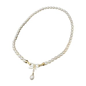 Dây Chuyền Nữ Jessica Pearl Elegant Knot JN7 Màu Trắng Ngà - Duy Hoang