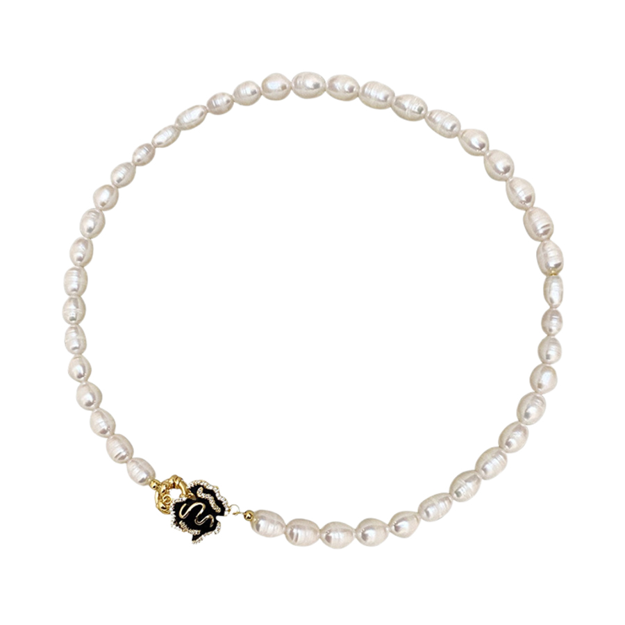 Dây Chuyền Nữ Jessica Pearl Night Bloom JN8 Màu Trắng Ngà - Duy Hoang