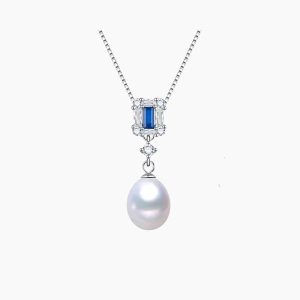 Dây Chuyền Nữ Kya Jewel Azure Wave Pearl JSN2 Màu Xanh Bạc - Duy Hoang