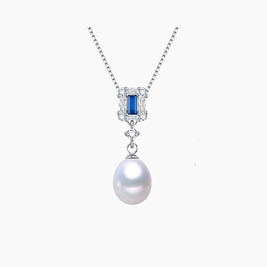 Dây Chuyền Nữ Kya Jewel Azure Wave Pearl JSN2 Màu Xanh Bạc - Duy Hoang