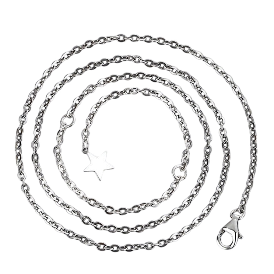 Dây Chuyền Nữ Lili Jewelry Christabel LILI_617252 Chuỗi Chữ Thập Màu Bạc - Duy Hoang