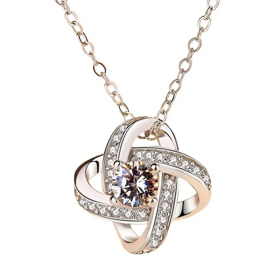 Dây Chuyền Nữ Lili Jewelry Đính Đá CZ Cỏ 4 Lá LILI_659583 Màu Trắng - Duy Hoang