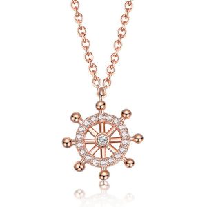 Dây Chuyền Nữ Lili Jewelry Đính Đá CZ Kiana LILI_105665 Màu Vàng Hồng - Duy Hoang