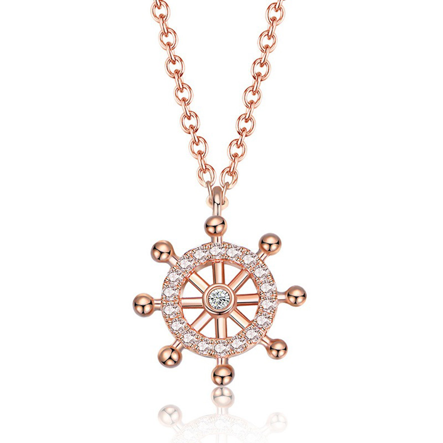 Dây Chuyền Nữ Lili Jewelry Đính Đá CZ Kiana LILI_105665 Màu Vàng Hồng - Duy Hoang