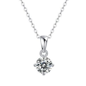 Dây Chuyền Nữ Lili Jewelry Moissanite 1 Carat Scottie LILI_099116 Màu Bạc - Duy Hoang