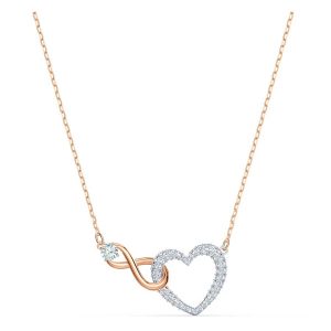 Dây Chuyền Swarovski Infinity Heart Necklace 5518865 White, Mixed Metal Finish - Duy Hoang