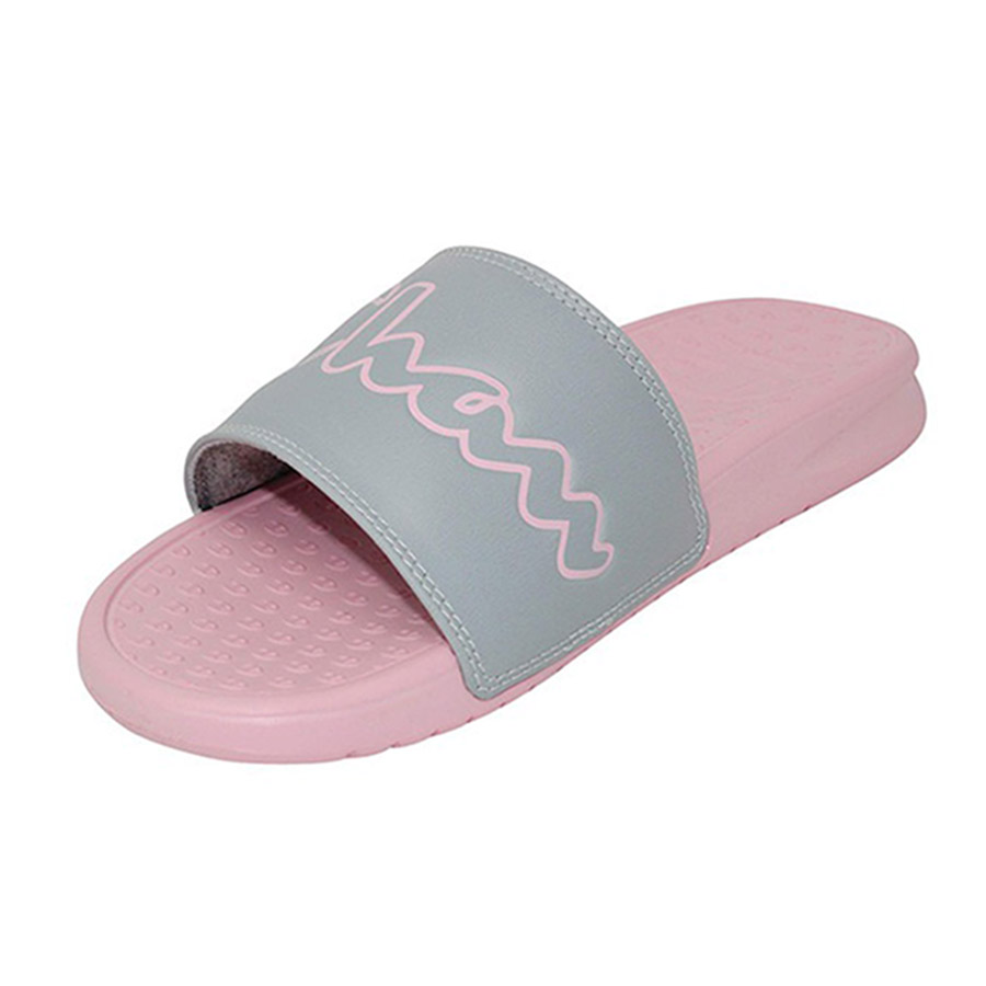 Dép Champion Pink Grey Màu Xám Hồng Size 40 - Duy Hoang