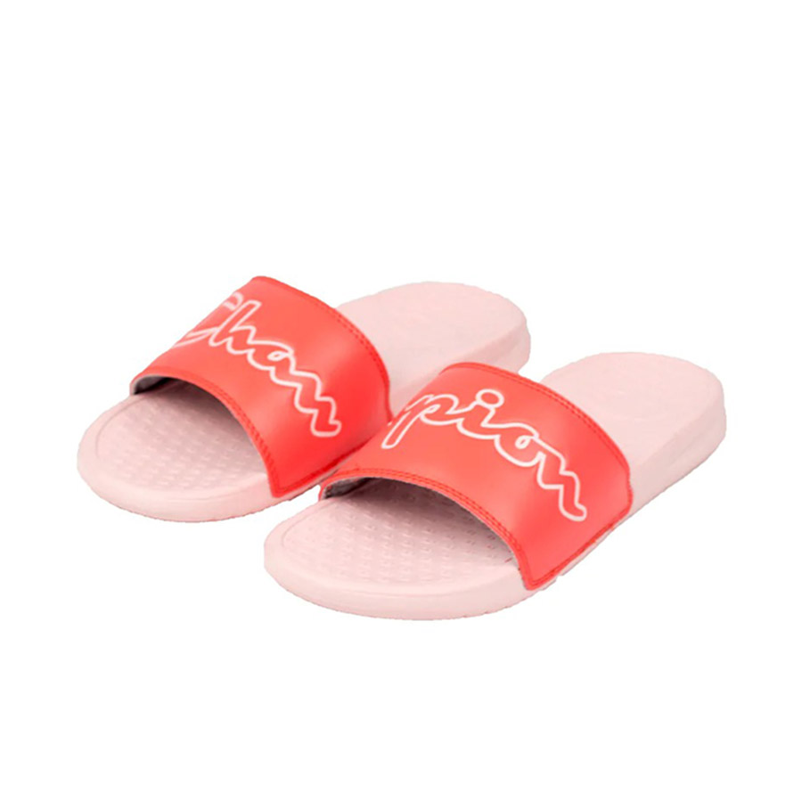Dép Champion Script Logo Split Slide Orange Phối Màu - Duy Hoang