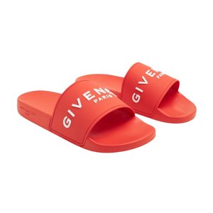 Dép Givenchy Slide Rubber Bright Orange With Logo BH301TH1DB 820 Màu Cam Size 41 - Duy Hoang