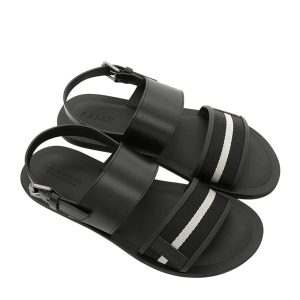 Dép Nam Bally Men's Leather Summer Sandals 600440 24457 Màu Đen Size 42 - Duy Hoang