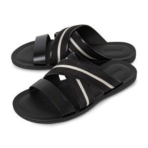 Dép Nam Bally Men's Sandals SASHA O 00 Màu Đen Size 42 - Duy Hoang