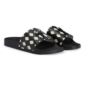 Dép Nam Giuseppe Zanotti Caro Slides RM20071K15 Màu Đen Trắng Size 40 - Duy Hoang