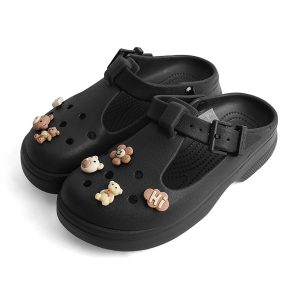 Dép Nữ Crocs Sandal Women Classic Mary Jane Clog Sweet Chocolate Bear Black Màu Đen Size 38-39 - Duy Hoang