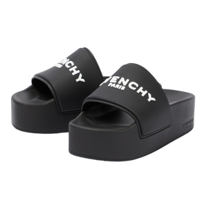 Dép Nữ Givenchy Logo Platform Slides Màu Đen Size 37 - Duy Hoang