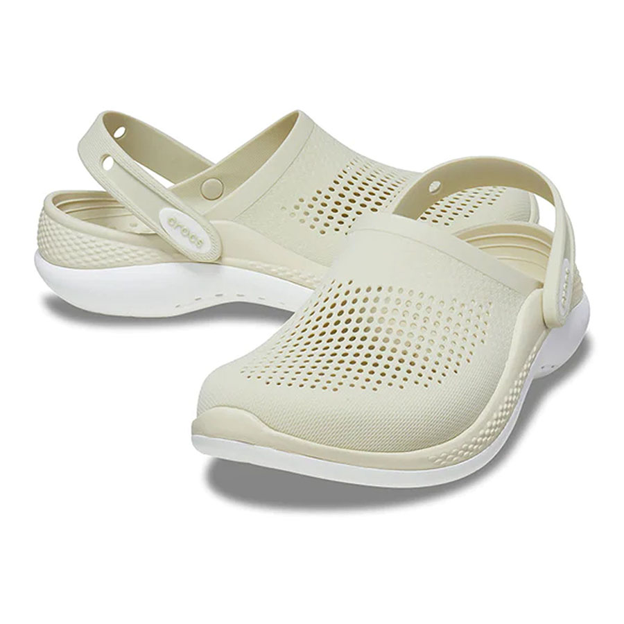 Dép Sục Nam Crocs Men LiteRide 360 Clog Bone Màu Kem Size 42 - Duy Hoang