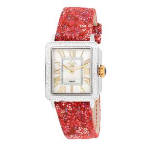 Đồng Hồ GV2 By Gevril Women's Padova Floral Swiss Made Ltd Ed Quartz Diamond Acct Watch Red - Duy Hoang