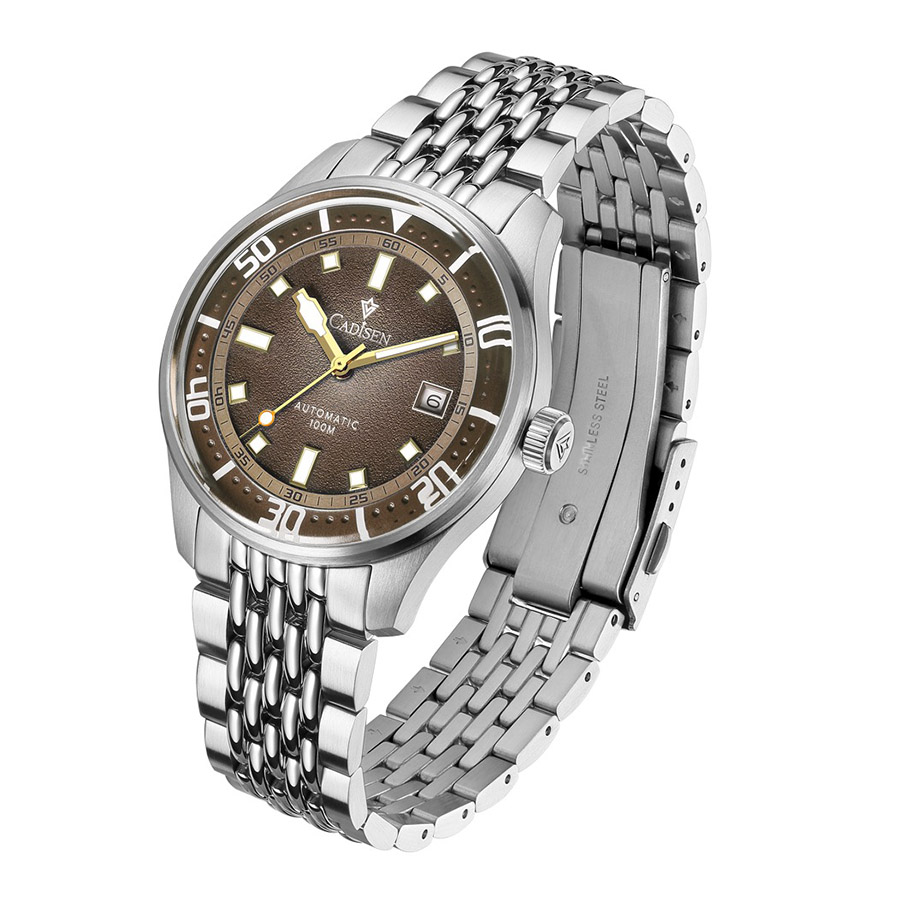 Đồng Hồ Nam Cadisen Watch C8244G-T3 Màu Bạc - Nâu - Duy Hoang