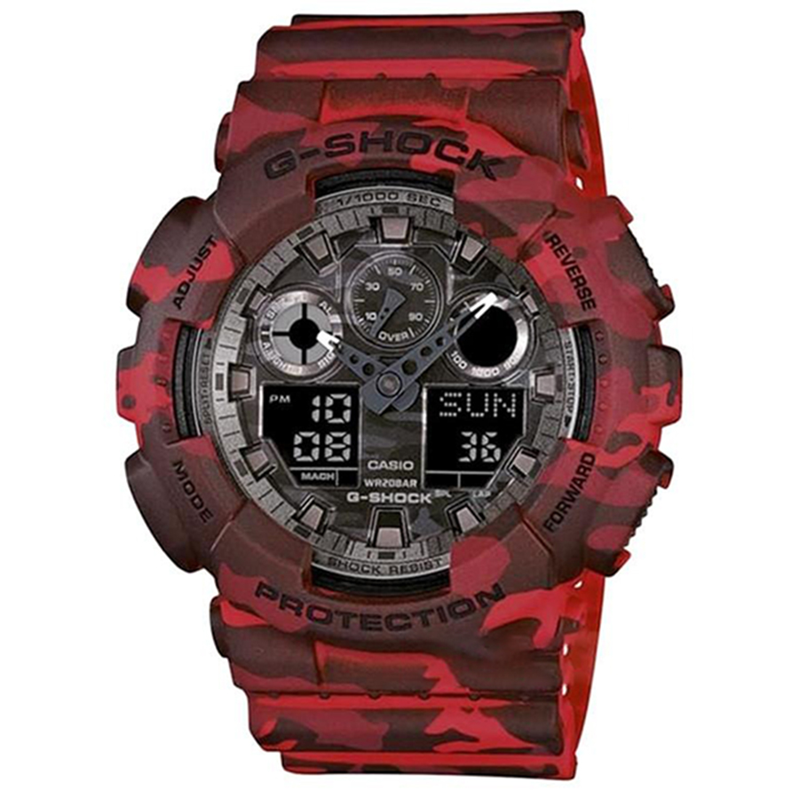 Đồng Hồ Nam Casio G-SHOCK GA-100CM-4ADR Màu Đỏ Đen - Duy Hoang