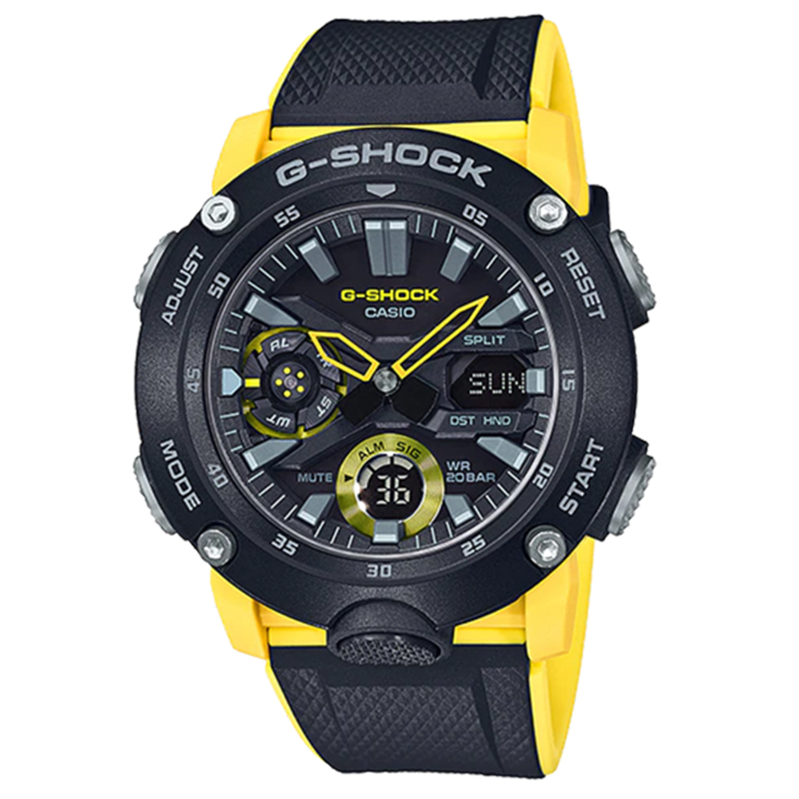 Đồng Hồ Nam Casio G-Shock GA-2000-1A9 Màu Đen Vàng - Duy Hoang