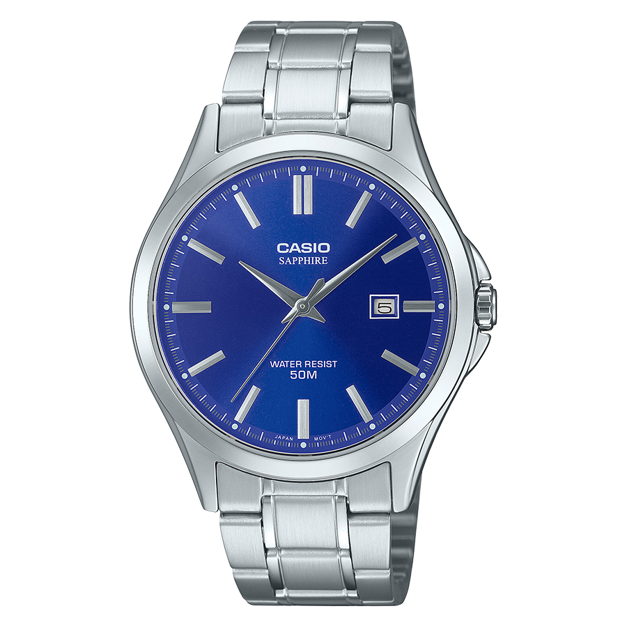 Đồng Hồ Nam Casio MTS-115D-2A1V Màu Xanh Bạc - Duy Hoang