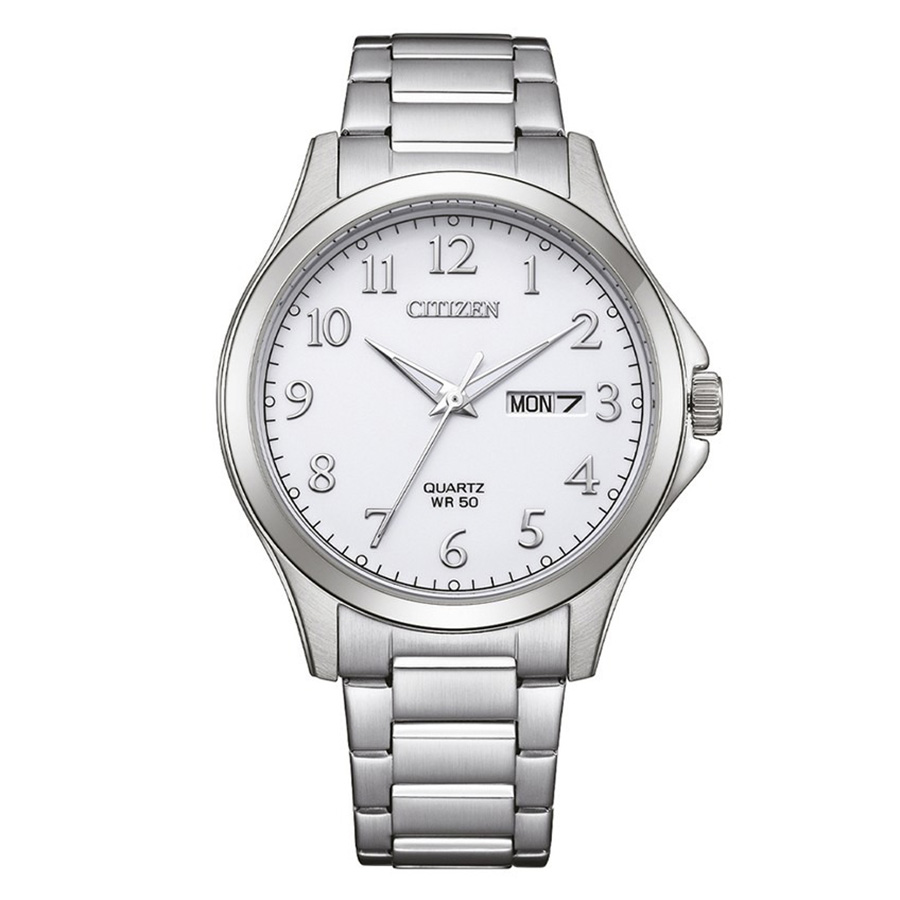 Đồng Hồ Nam Citizen Quartz White Dial BF2021 82A Màu Bạc - Duy Hoang