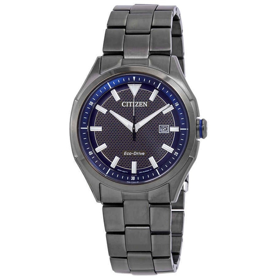 Đồng Hồ Nam Citizen WDR Eco Drive Blue Dial Men Watch AW1147 52L Xám Đậm - Duy Hoang