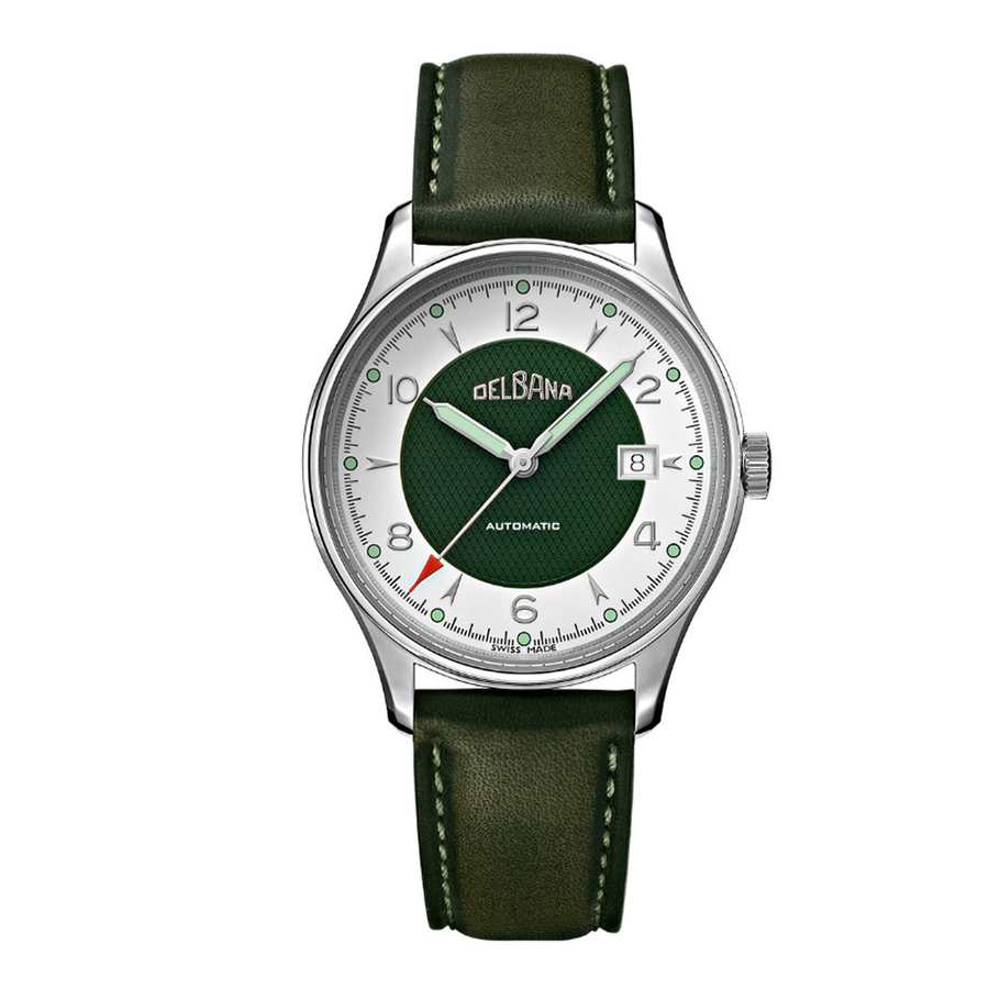 Đồng Hồ Nam Delbana Rotonda 40mm Watch 41603.722.6.149 Màu Xanh Rêu Phối Bạc - Duy Hoang
