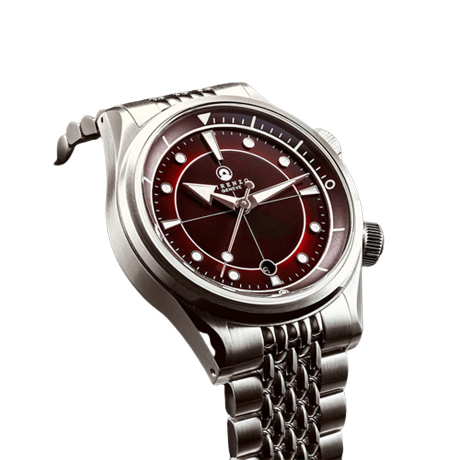 Đồng Hồ Nam Direnzo DRZ 05 SOLARIS RED DATE Màu Đỏ - Duy Hoang