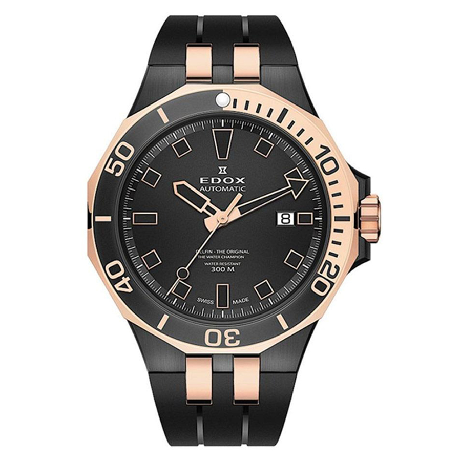 Đồng Hồ Nam Edox Delfin Diver 80110 357NRCa Nir Màu Đen - Duy Hoang